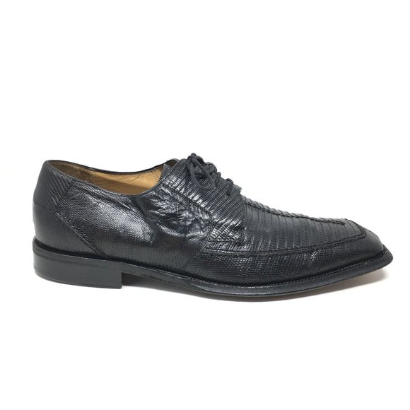 Mezlan Platinum Oxfords Shoes Size 10 Black Lizard main image 4